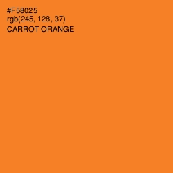 #F58025 - Carrot Orange Color Image